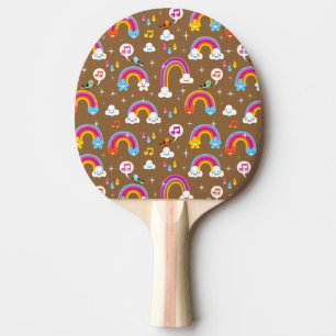niedliches Regenbogenmuster Tischtennis Schläger