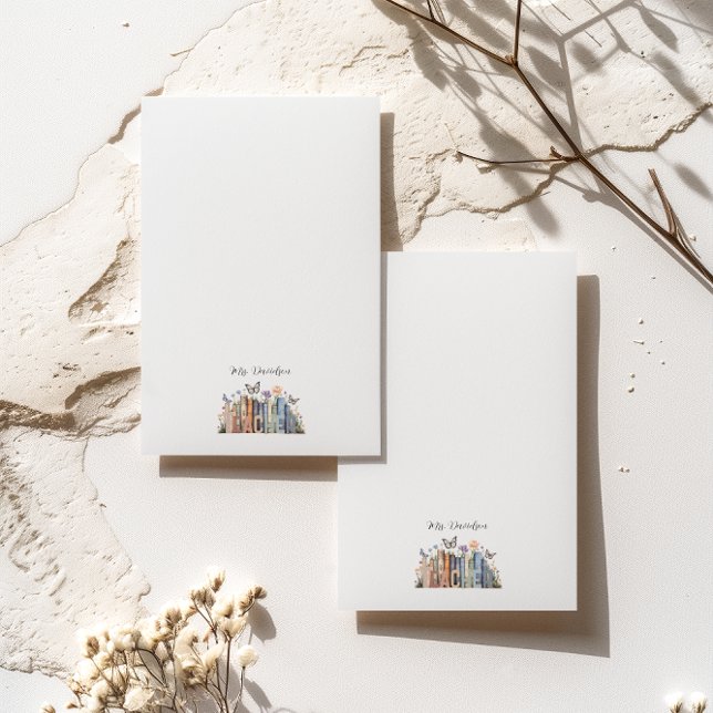 Niedliches Regenbogenregal & Bücher Lehrermonogram Post-it Klebezettel (Von Creator hochgeladen)