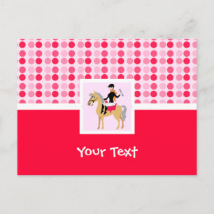 Niedliches Reitmädchen. Postkarte