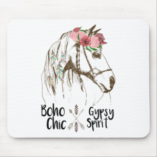 Niedliches Reitpferd Shirt Boho Hippie Western Rei Mousepad