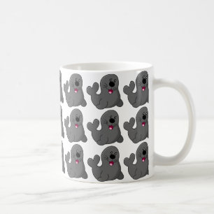 niedliches reizendes playful Siegel Kaffeetasse
