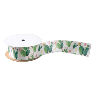 Niedliches reizendes saftiges Kaktus-Satin-Band Satinband