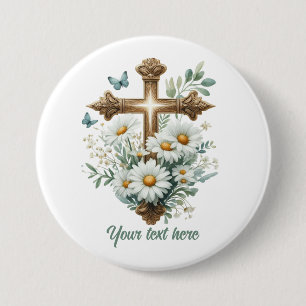 Niedliches religiöses Kreuz hinzufügen Button