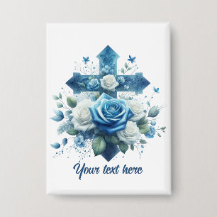 Niedliches religiöses Kreuz hinzufügen Button