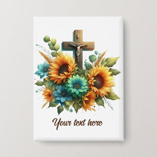 Niedliches religiöses Kreuz hinzufügen Button