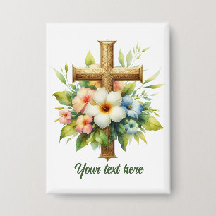 Niedliches religiöses Kreuz hinzufügen Button