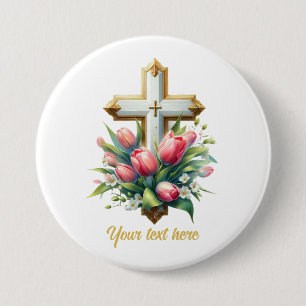 Niedliches religiöses Kreuz hinzufügen Button