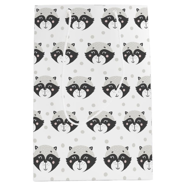 Niedliches Rennmuster Mittlere Geschenktüte (Vorderseite)