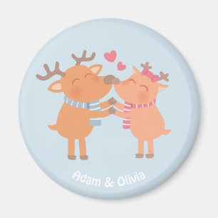 Niedliches Rentier in Liebe Nase Nuzzle Magnet