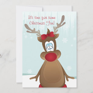 Niedliches Rentier-Party Einladung