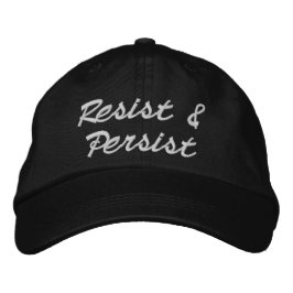 Niedliches Resist & Persist-Skript bestickt Bestickte Baseballkappe