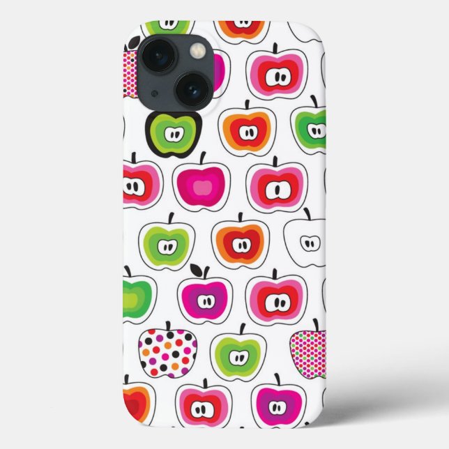 Niedliches Retro-Apfelmuster Case-Mate iPhone Hülle (Rückseite)