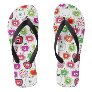 Niedliches retro Apfelmuster Flip Flops
