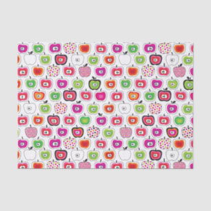 Niedliches retro Apfelmuster Seidenpapier