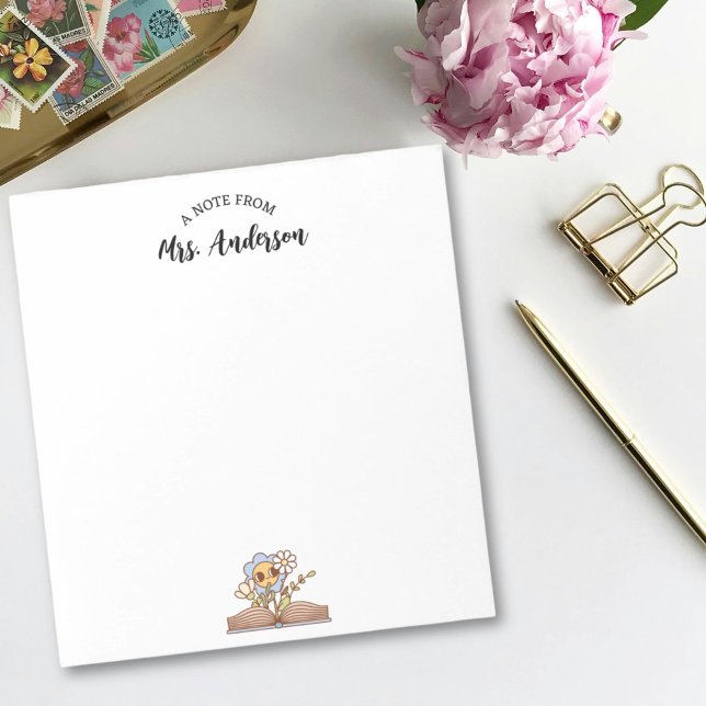 Niedliches Retro-Blumenbuch zurück zur Schule Notizblock (Von Creator hochgeladen)