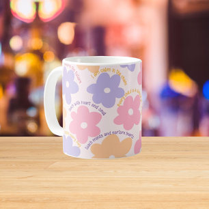 Niedliches Retro Floral Teacher Geschenk mit Bestä Kaffeetasse