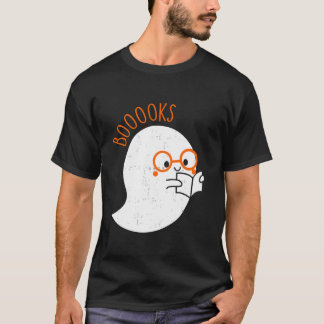Niedliches Retro Ghost Book Reading Book Lovers Fu T-Shirt