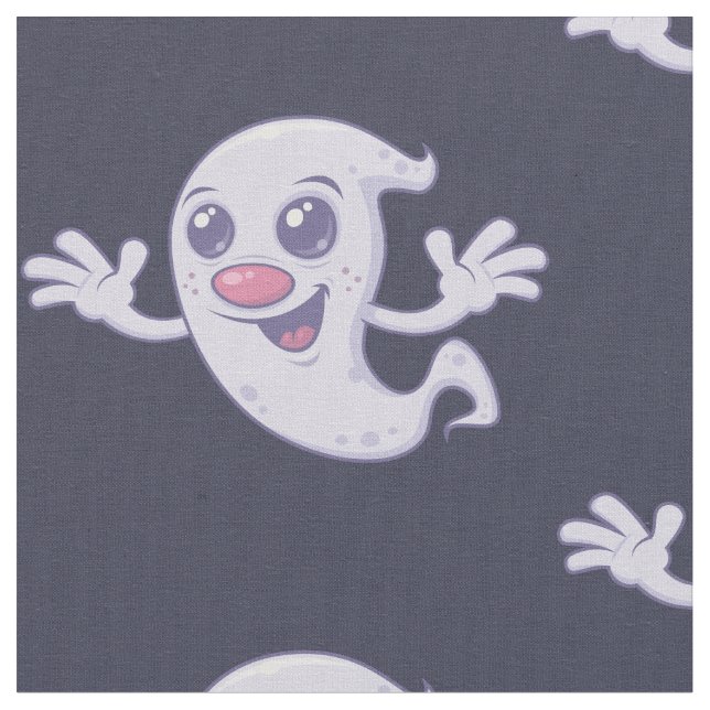 Niedliches Retro-Ghost Stoff (Nahaufnahme)