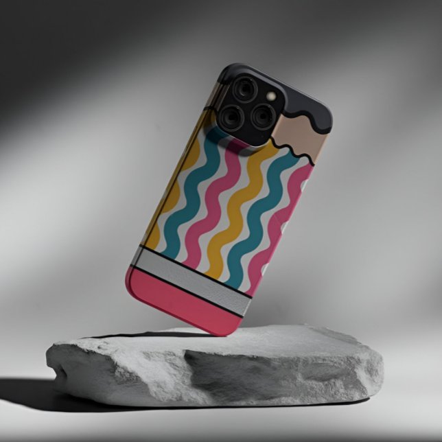 Niedliches Retro Groovy Stift Muster Case-Mate iPhone Hülle (Von Creator hochgeladen)