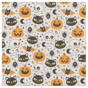 Niedliches Retro Halloween-Muster Stoff