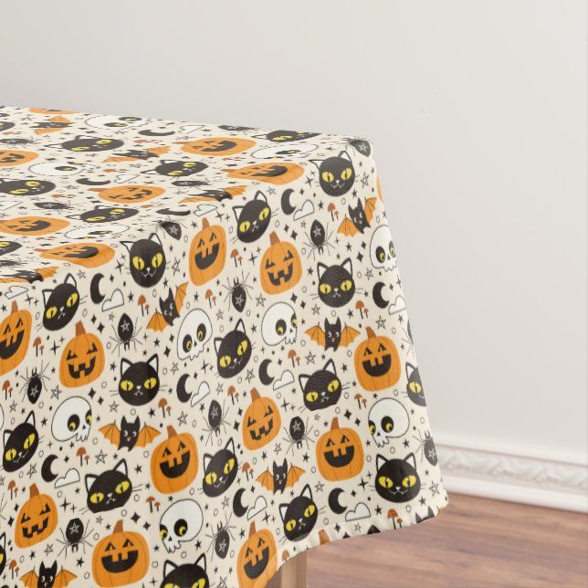 Niedliches Retro Halloween-Muster Tischdecke (Beispiel)