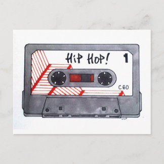 Niedliches Retro Hip Hop Mixtape Postkarte