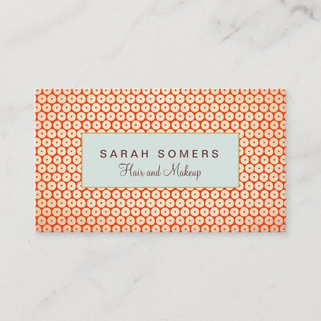 Niedliches Retro Makeup Artist Gold Polka Dot Must Visitenkarte (Vorderseite)