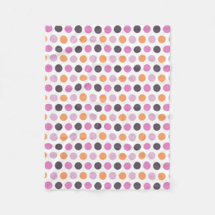 Niedliches Retro orange lila rosa Fleecedecke