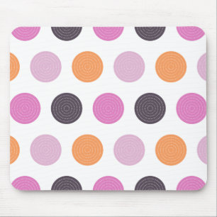Niedliches Retro orange lila rosa Mousepad