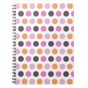 Niedliches Retro orange lila rosa Notizblock