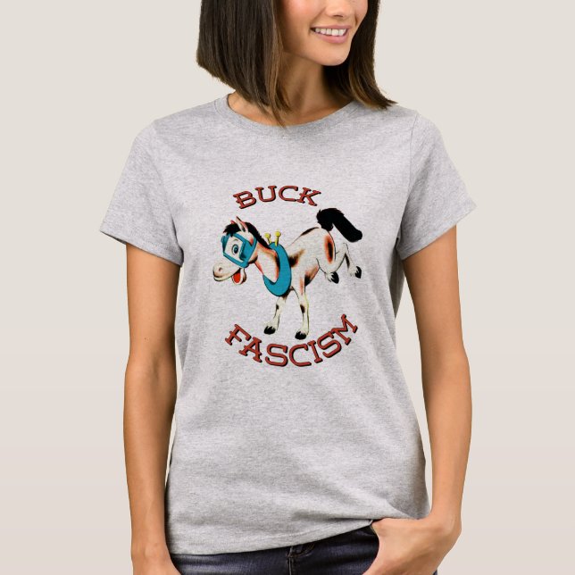 Niedliches Retro-Pferd - Buck-Faschismus T-Shirt (Vorderseite)