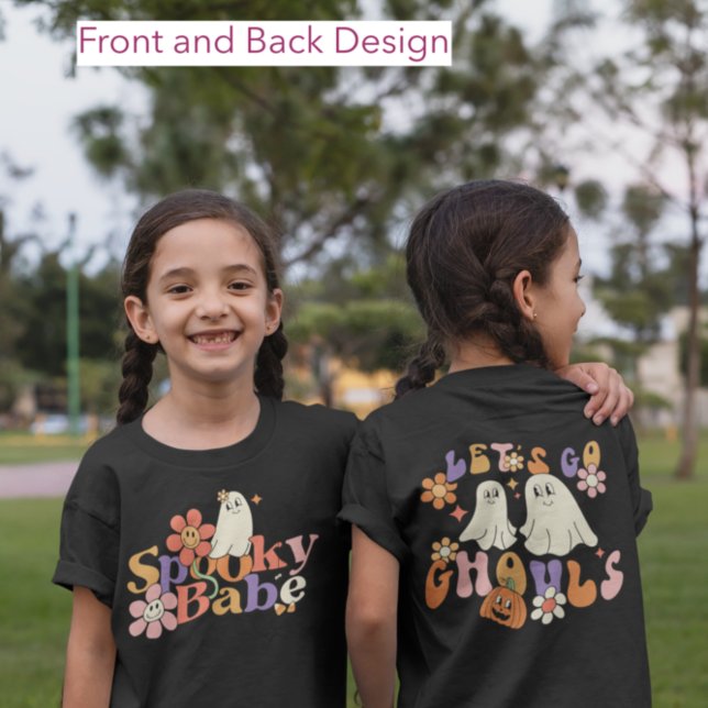 Niedliches Retro-Print Halloween Spooky Ghost-Hemd T-Shirt (Von Creator hochgeladen)