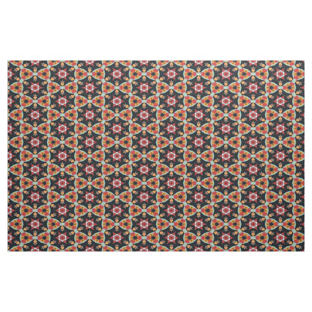 Niedliches Retro-Vintages Deko-Muster Stoff (Fat Quarter (45,7 x 55,9 cm))