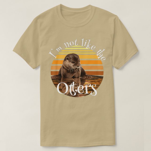 Niedliches Retrotoretro-Vintages Ottermotiv T-Shirt (Design vorne)
