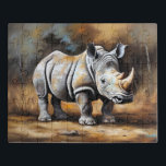 Niedliches Rhinozeros Puzzle<br><div class="desc">Niedliches Baby-Rhino-Puzzle</div>