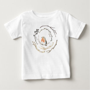 Niedliches Robin Sparrow Bird Birds Kleinkind Shir Baby T-shirt