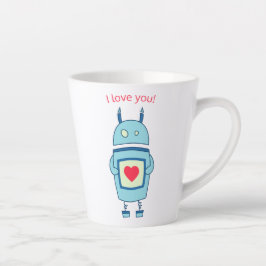 Niedliches Robot Heart I Liebe Sie Milchtasse