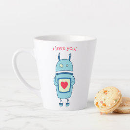 Niedliches Robot Heart I Liebe Sie Milchtasse