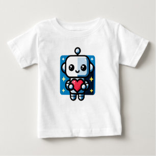 Niedliches Robot Holding Heart - Adorable Liebe &  Baby T-shirt