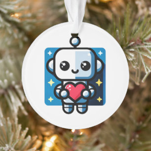 Niedliches Robot Holding Heart - Adorable Liebe &  Ornament