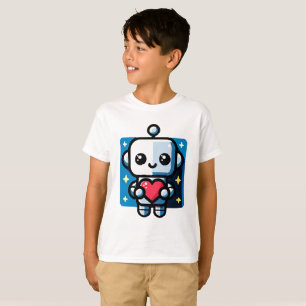 Niedliches Robot Holding Heart - Adorable Liebe &  T-Shirt