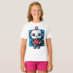 Niedliches Robot Holding Heart - Adorable Liebe &  T-Shirt
