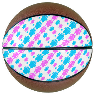 Niedliches Roboterfamilienmuster Basketball