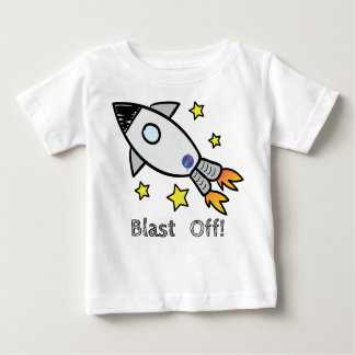 Niedliches Rocket-Schiff sprengen weg die Baby T-shirt
