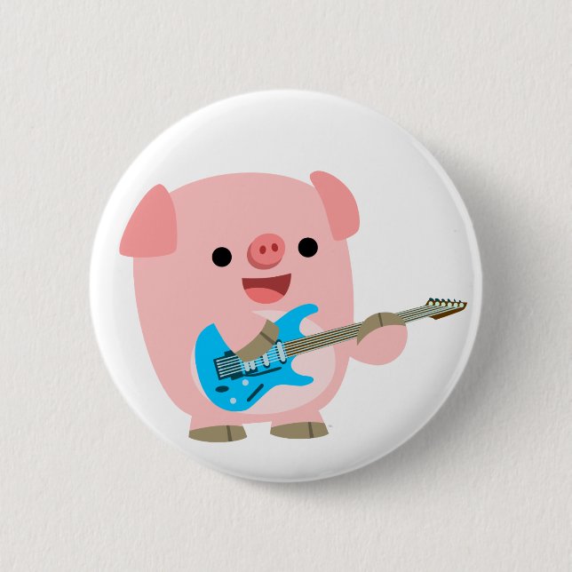 Niedliches Rocking-Cartoon - Abzeichen Button (Vorderseite)