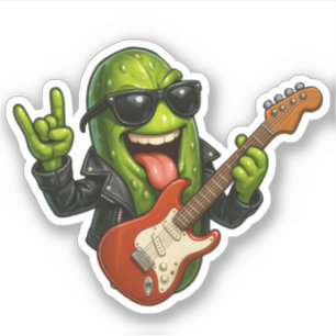 Niedliches Rock'n'Roll-Pickle, kundenspezifisch ge Aufkleber