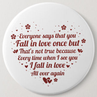 niedliches romantisches Liebe Gedicht Button