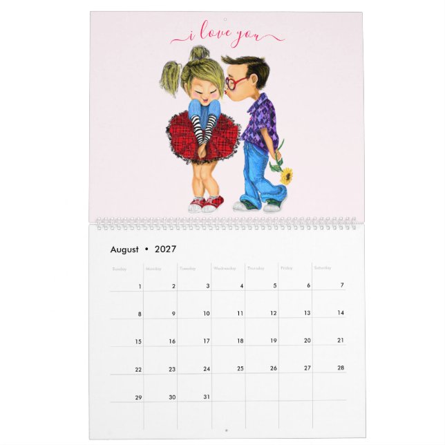 Niedliches romantisches Paar - Liebe - I Liebe You Kalender (Aug 2027)