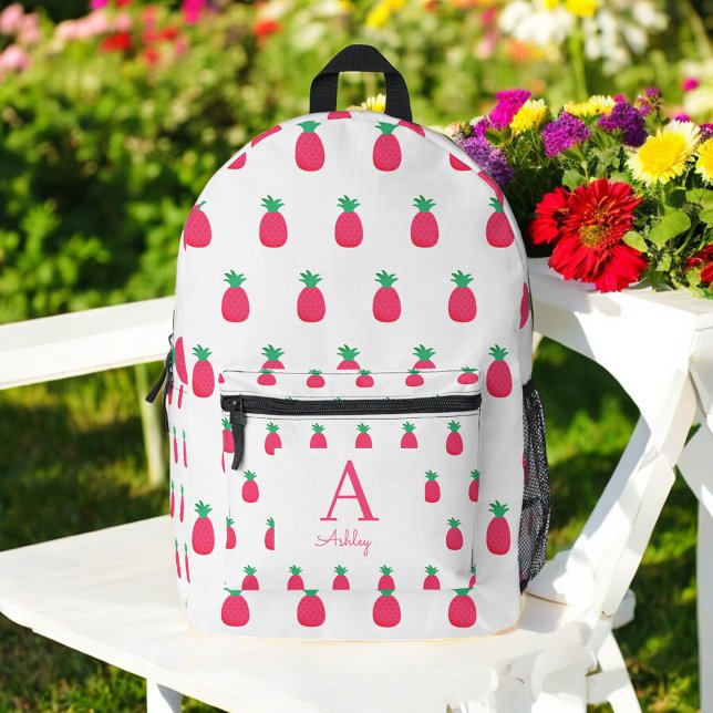 Niedliches rosa Ananas-Muster Bedruckter Rucksack (Von Creator hochgeladen)