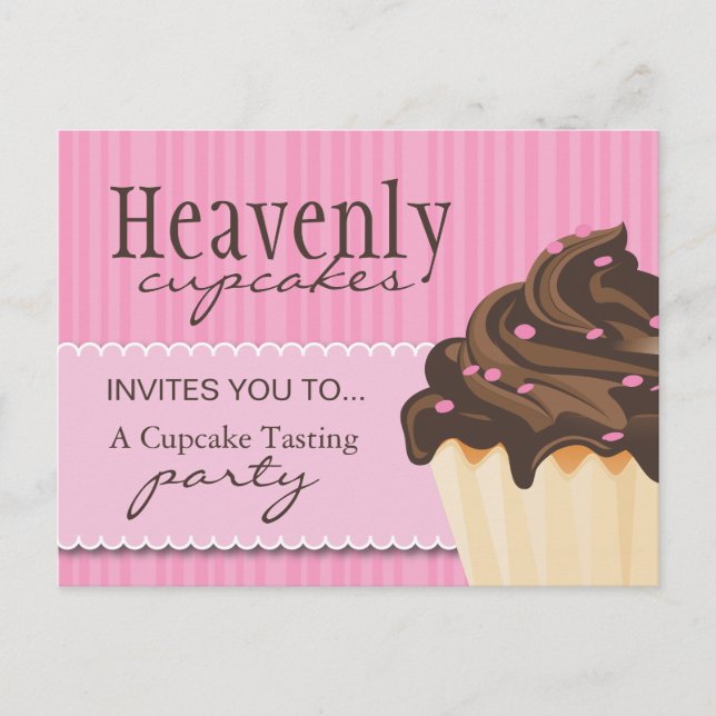 Niedliches rosa Bäckerei Postkarte (Vorderseite)